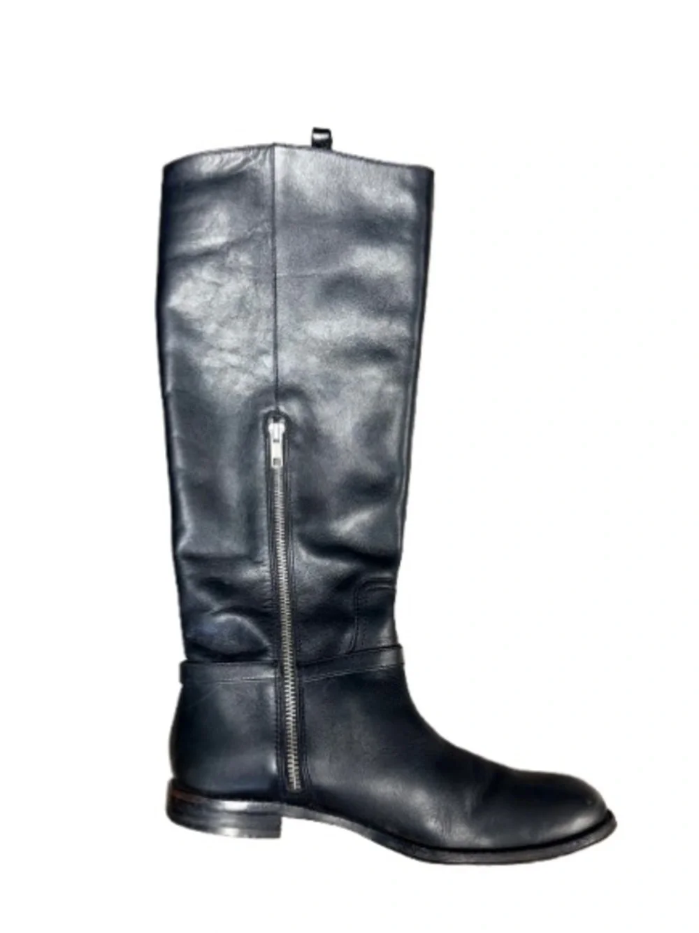 Coach Mulan Extended Calf Black Leather Knee-High Riding Boots Zip Women’s 6B